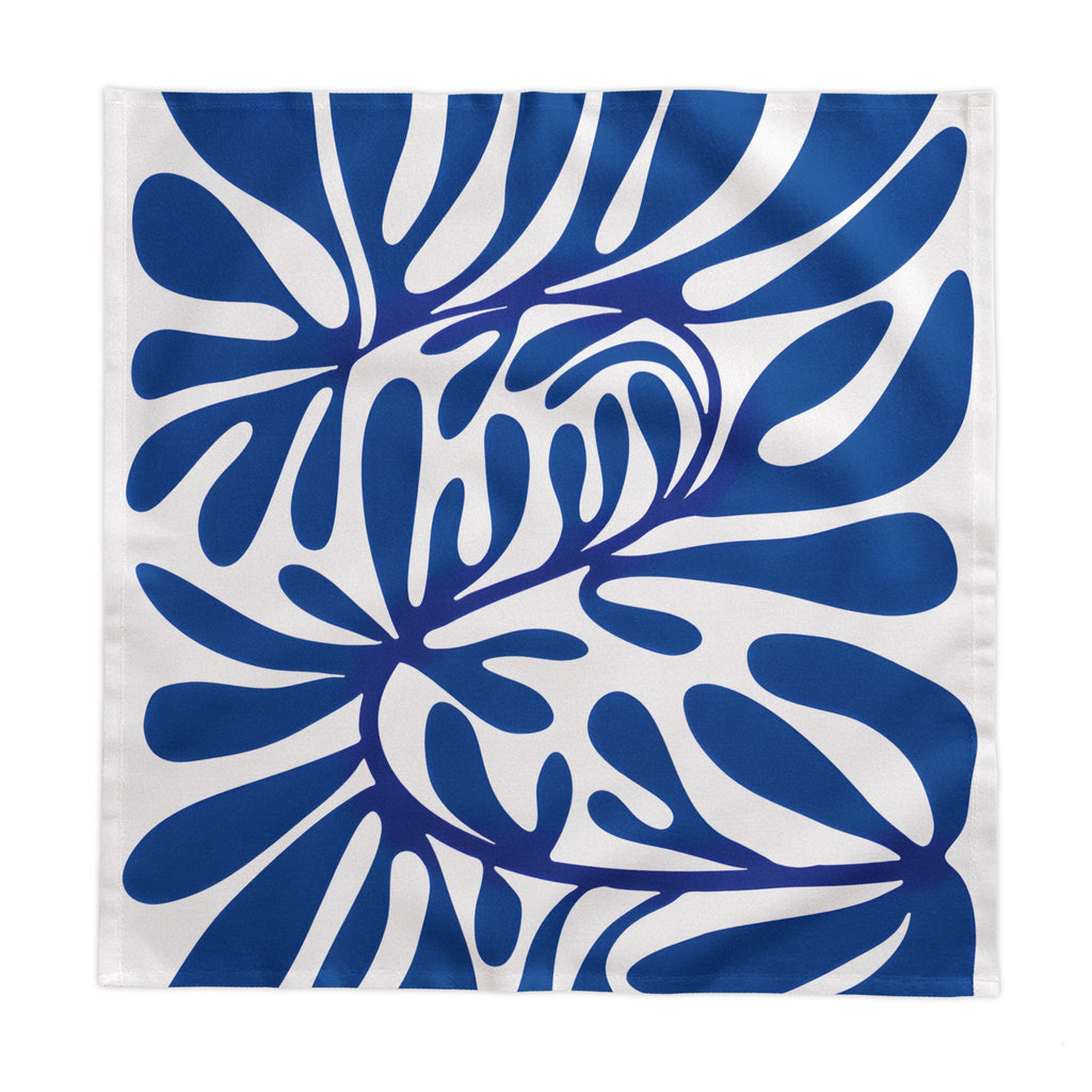 Blue Matisse Inspired Tablecloth – 100% Cotton Twill Dining Tablecloth | Modern Mediterranean Table Linen | Square & Rectangle Tablecloth