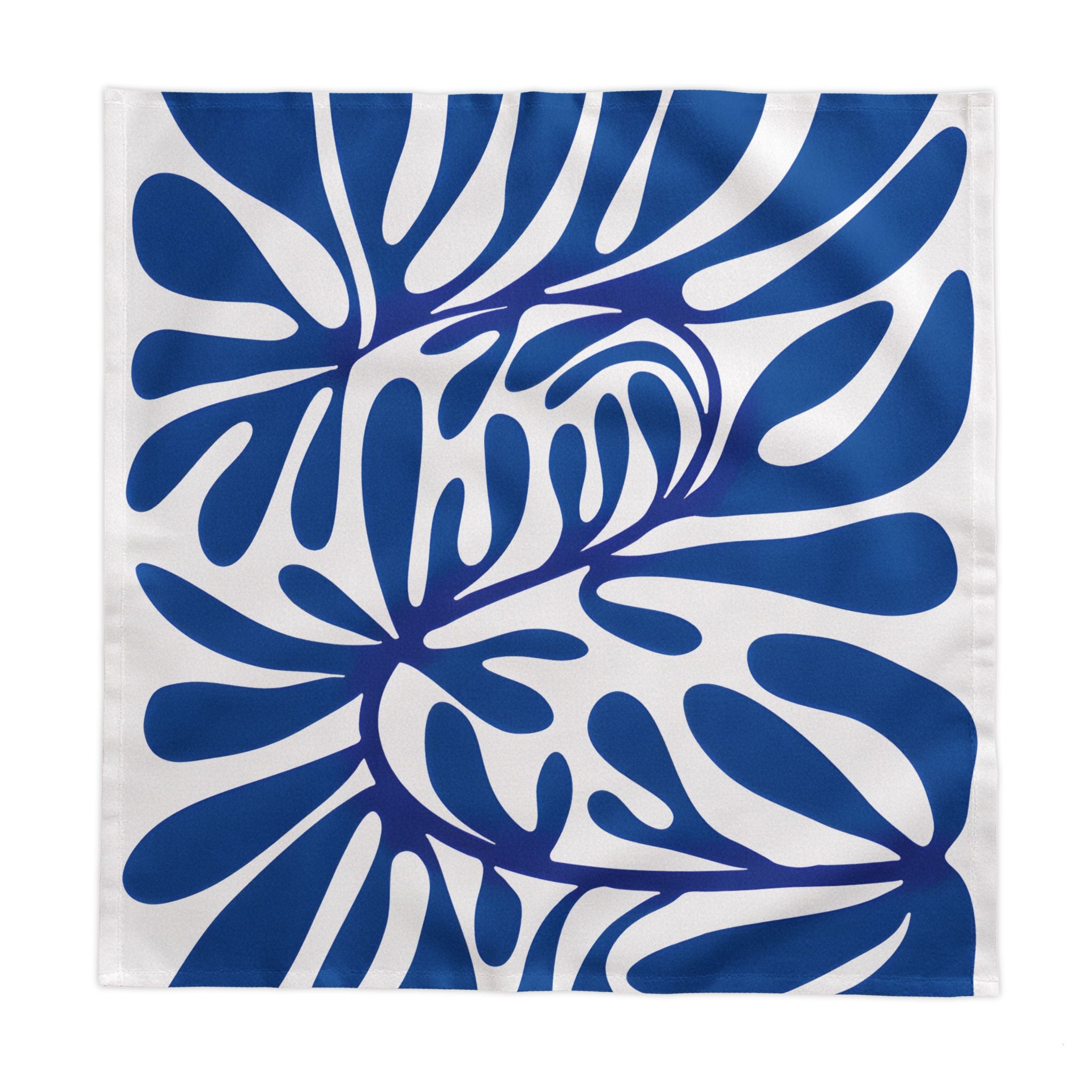 Blue Matisse Inspired Tablecloth – 100% Cotton Twill Dining Tablecloth | Modern Mediterranean Table Linen | Square & Rectangle Tablecloth