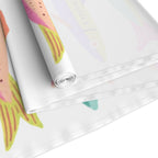 Colorful Sardine Illustration Table Runner – Bold Coastal Statement Table Linen