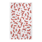 Tomato Block Print Tablecloth – Mediterranean-Inspired Design, 100% Cotton Twill, Available in 58"x58" & 58"x102"