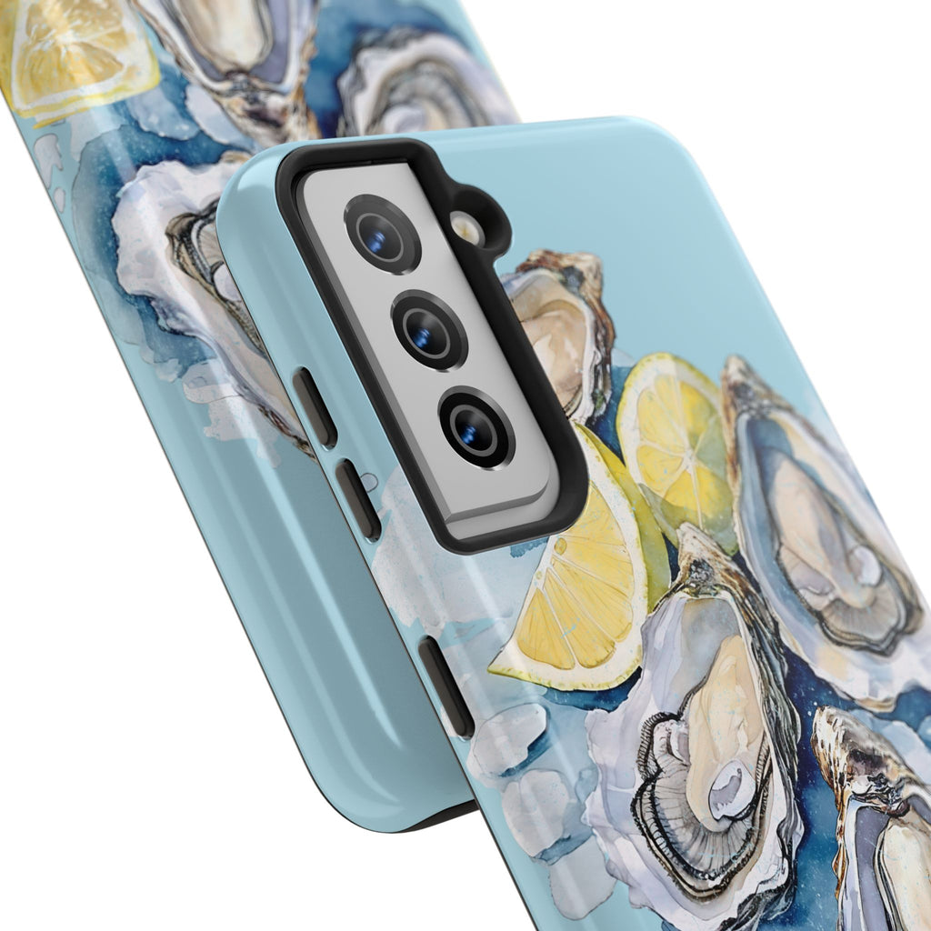 Oysters Phone Case – Nautical Ocean Cover for iPhone & Samsung | Coastal Watercolor Summer Design, Gift for Sea Lovers