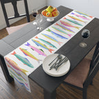 Colorful Sardine Illustration Table Runner – Bold Coastal Statement Table Linen