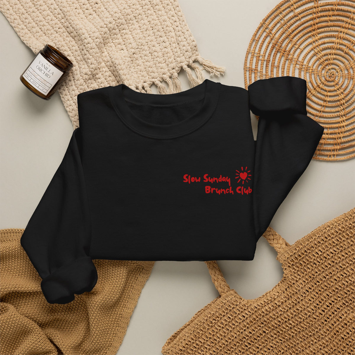 Slow Sunday Brunch Club Sweatshirt – Brunch & Coffee Lovers Crewneck