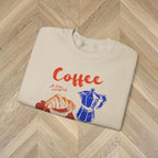Coffee Club Sweatshirt | Cozy Graphic Pullover | Perfect Gift for Coffee Lovers | Retro Girl Casual Weekend Wear