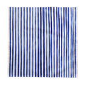 Watercolor Nautical Blue Stripes Cotton Twill Tablecloth | Available in 58"x58" & 58"x102"