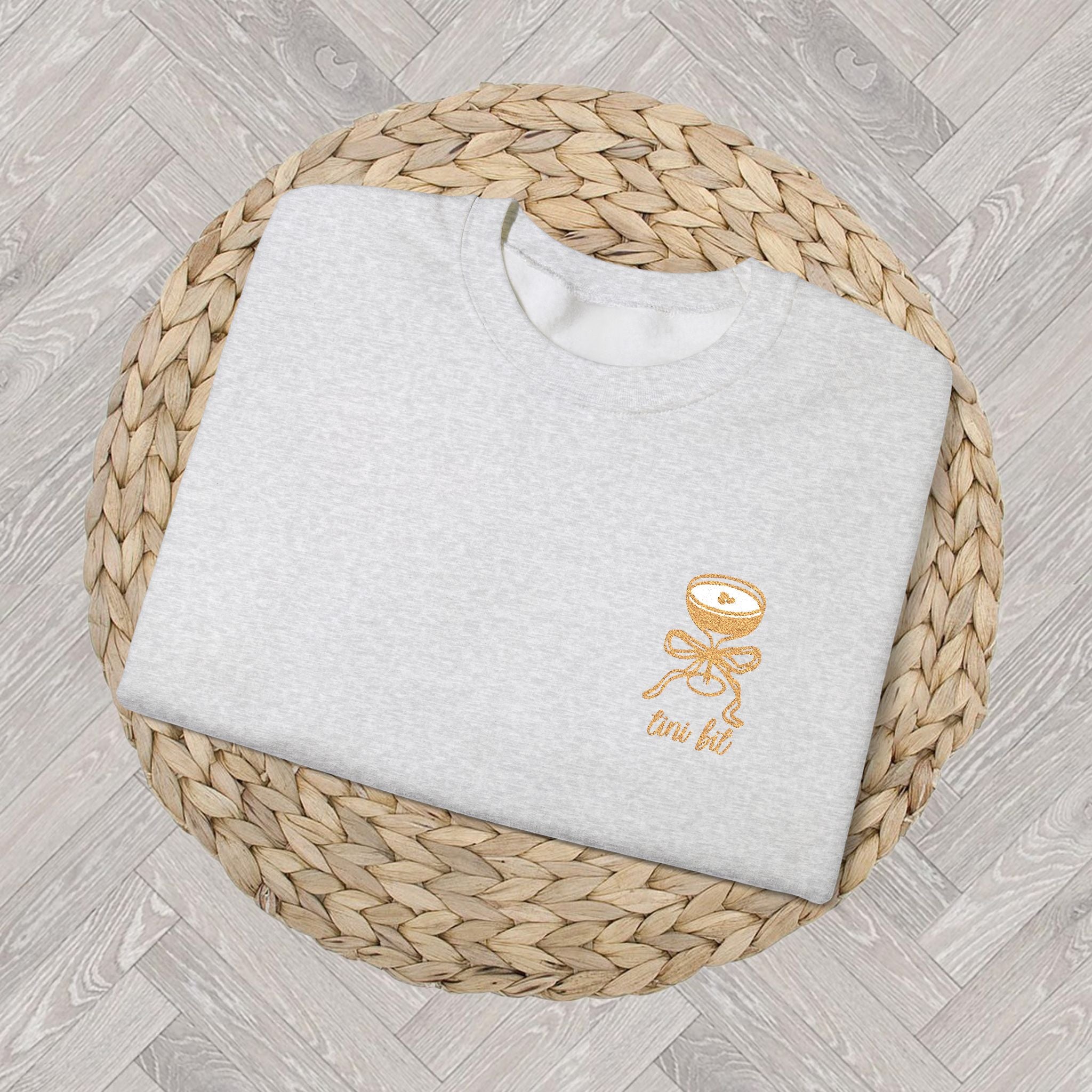 A Tini Bit Older Embroidered Martini Sweatshirt – Funny Cocktail Birthday Shirt for Women, Bachelorette Party Gift, Cozy Outfit