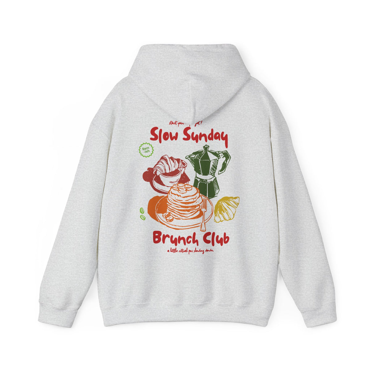 Slow Sunday Brunch Club Hoodie – Aesthetic Brunch & Coffee Lover Sweatshirt