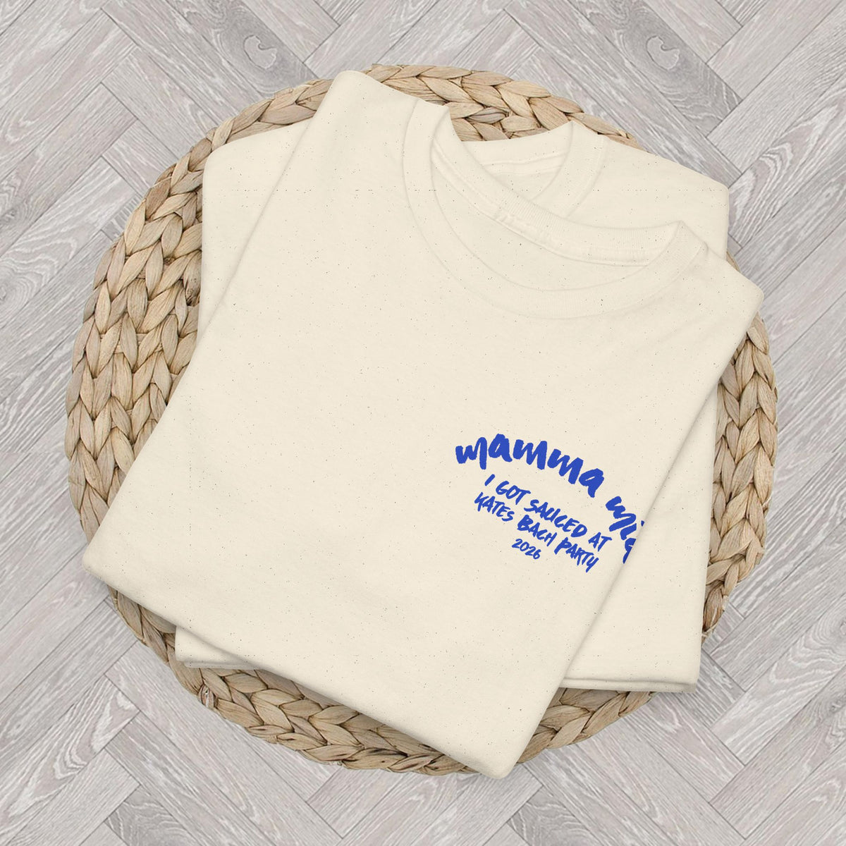 Custom Mamma Mia bachelorette party shirt for bride squad and girls trip celebrations