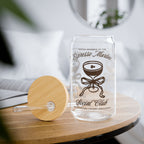 Coquette style iced coffee glass featuring Espresso Martini Social Club artwork.