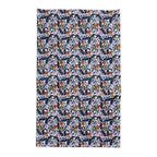 Mediterranean Botanical Tablecloth – Modern Floral Cotton Twill Table Linen