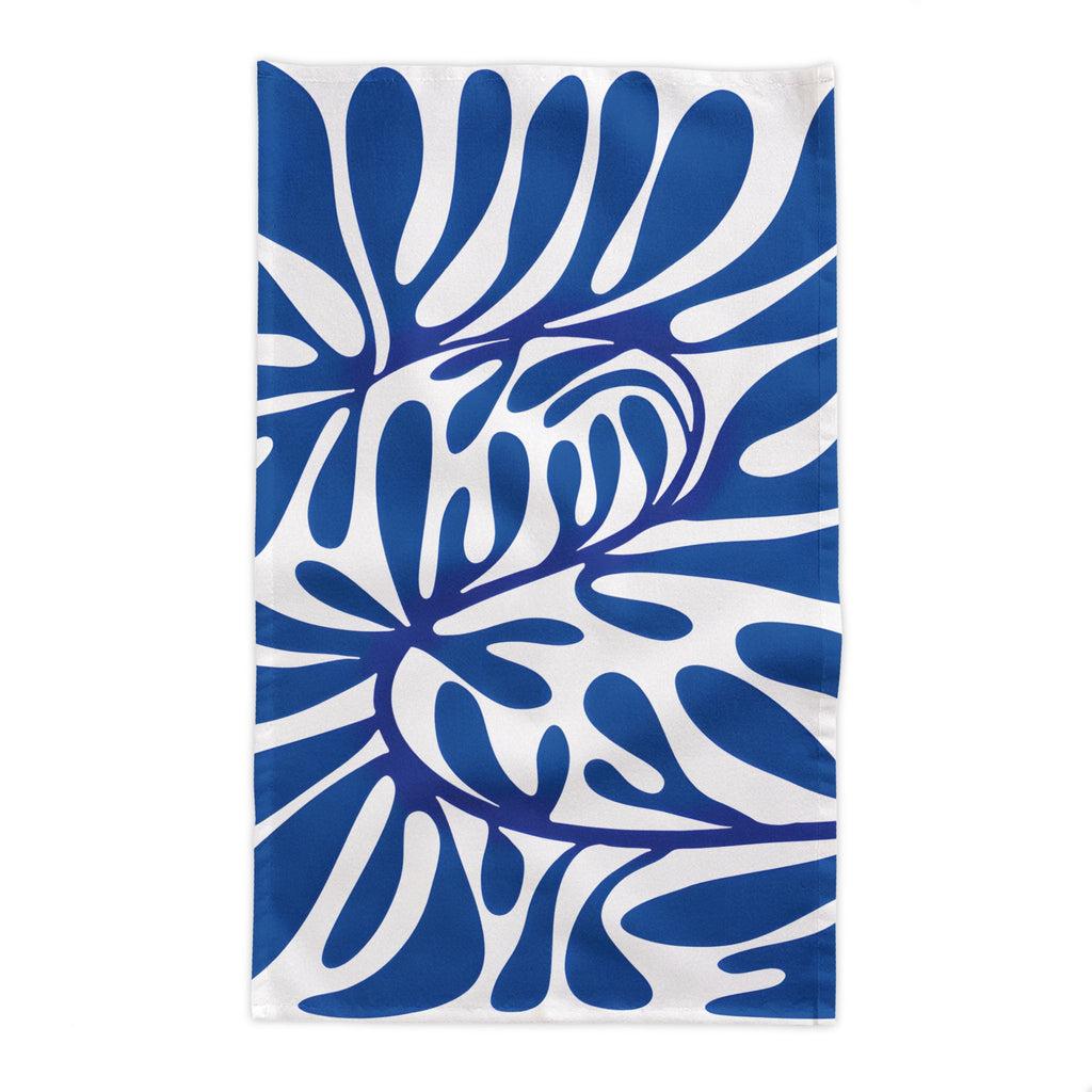 Blue Matisse Inspired Tablecloth – 100% Cotton Twill Dining Tablecloth | Modern Mediterranean Table Linen | Square & Rectangle Tablecloth