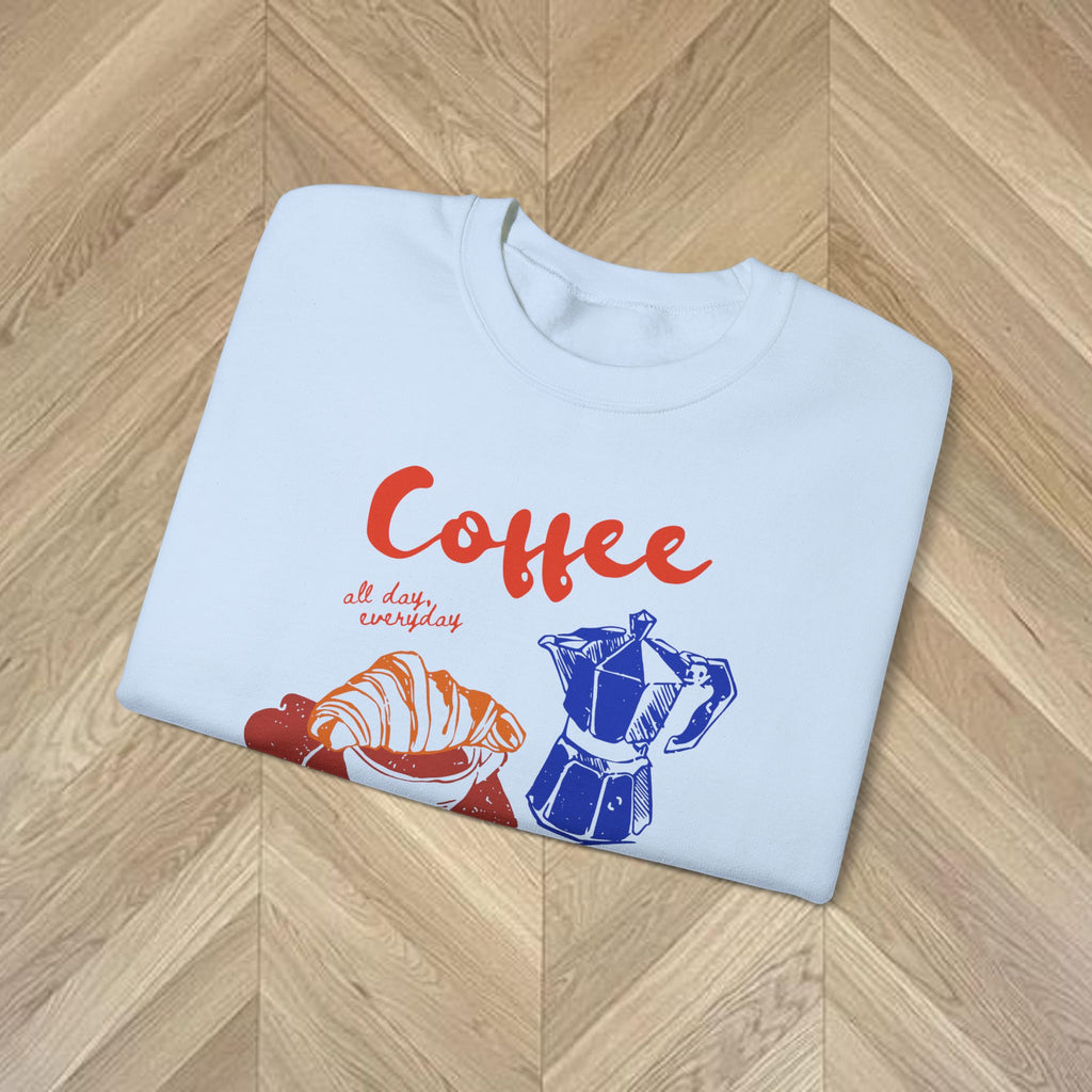 Coffee Club Sweatshirt | Cozy Graphic Pullover | Perfect Gift for Coffee Lovers | Retro Girl Casual Weekend Wear