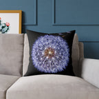 Detailed Dandelion Cushion – Nature-Inspired Design, 100% Polyester Canvas, Double-Sided Print, Available in 5 Sizes (16"x16", 18"x18", 20"x20", 24"x24", 26"x26")