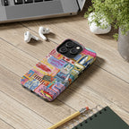 Sardines Fisherman Aesthetic Phone Case – Colorful Mediterranean Cover for iPhone & Samsung | Coastal Summer Sardine Illustration