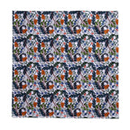 Mediterranean Botanical Tablecloth – Modern Floral Cotton Twill Table Linen
