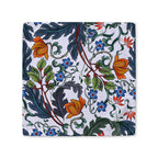 10x10 inch Mediterranean botanical cotton napkin featuring a one-sided decorative prin