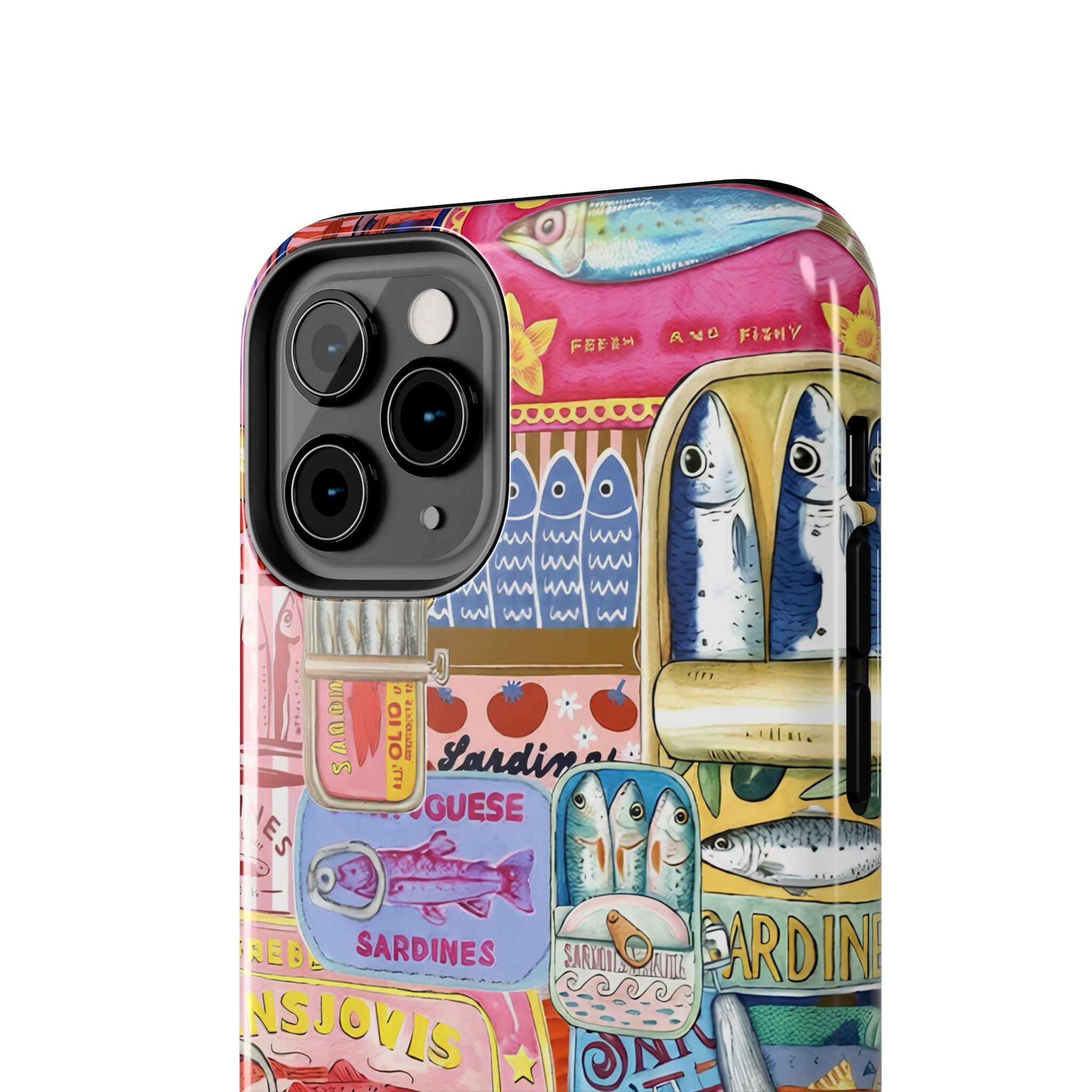 Sardines Fisherman Aesthetic Phone Case – Colorful Mediterranean Cover for iPhone & Samsung | Coastal Summer Sardine Illustration