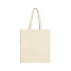 Abstract Wildflower Cotton Canvas Tote Bag | Mediterranean Botanical Floral Shopping Bag | Reusable Eco Tote | Natural & Black Canv