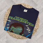 True Blue: True Blue Frankenstein gothic horror tee with vintage-inspired graphic artwork and classic literature design