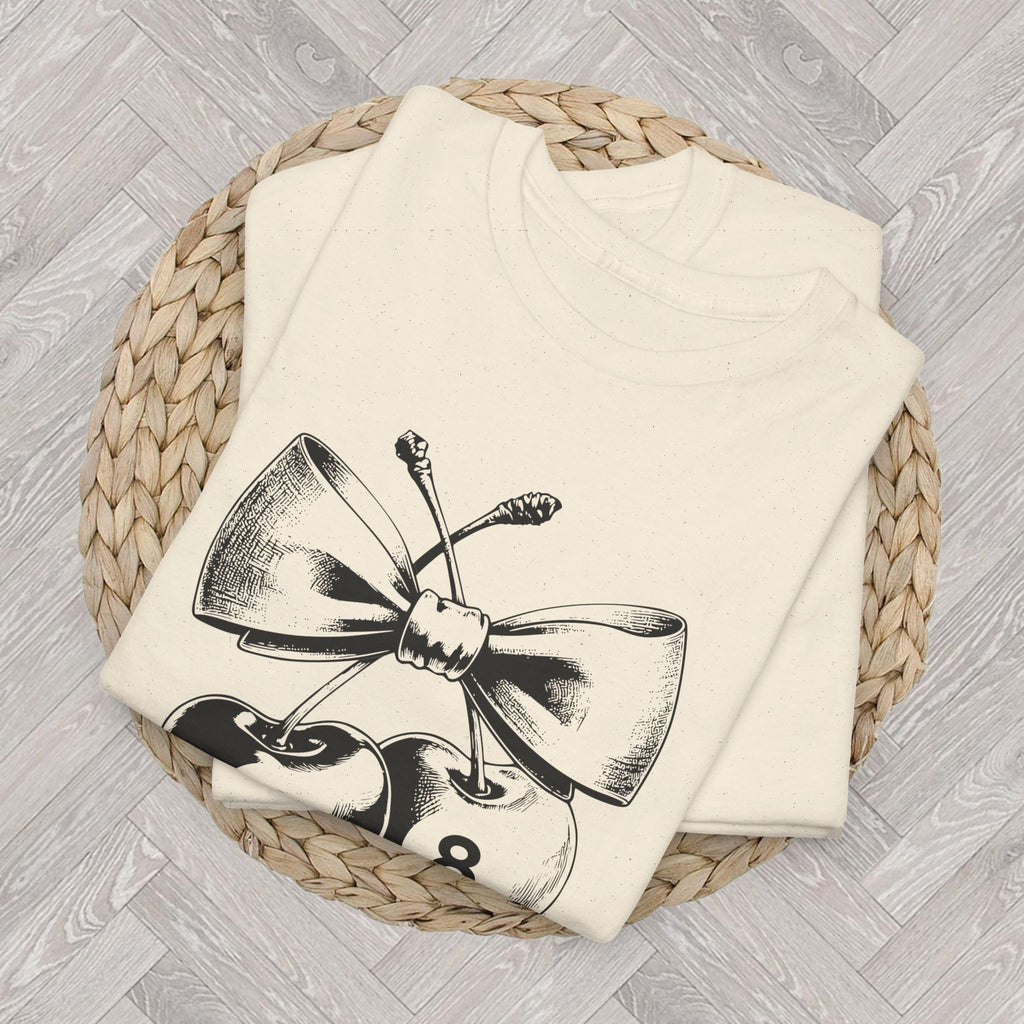 Lucky Cherries Shirt | Vintage 8 Ball Graphic Tee | Trendy Cherry Aesthetic Top for Summer Style