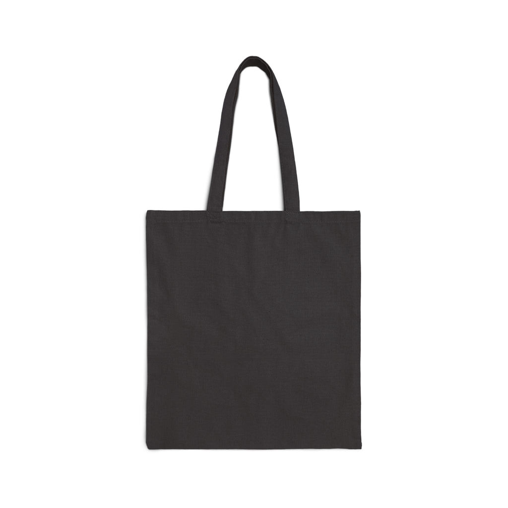Abstract Wildflower Cotton Canvas Tote Bag | Mediterranean Botanical Floral Shopping Bag | Reusable Eco Tote | Natural & Black Canv