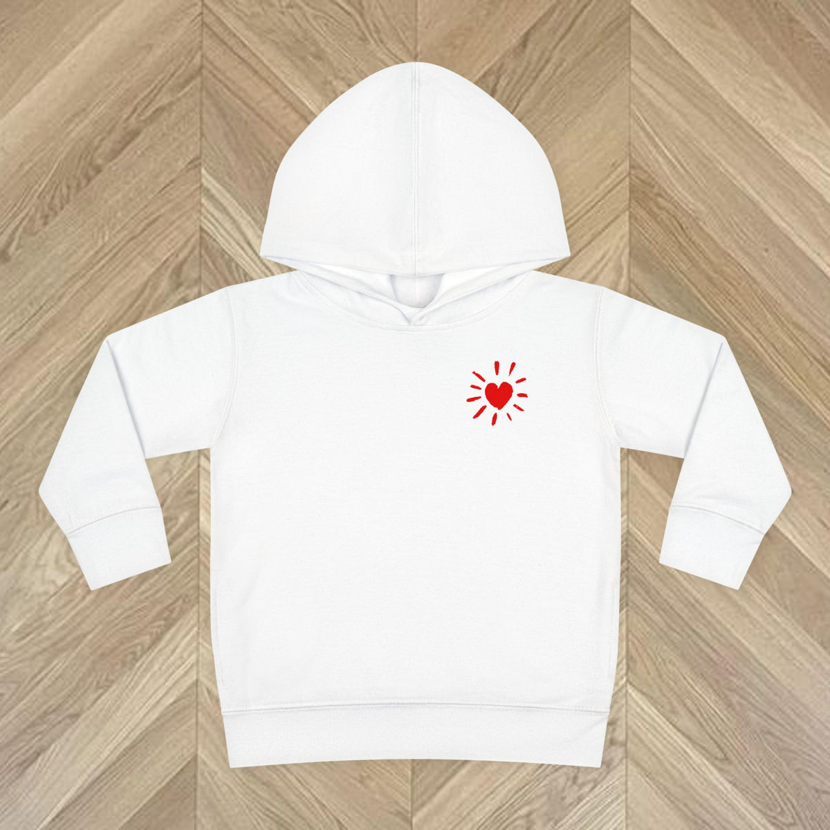 Ultra-soft fleece fabric texture of Rabbit Skins 3326 toddler hoodie, smooth DTG print surface, gentle for kids skin