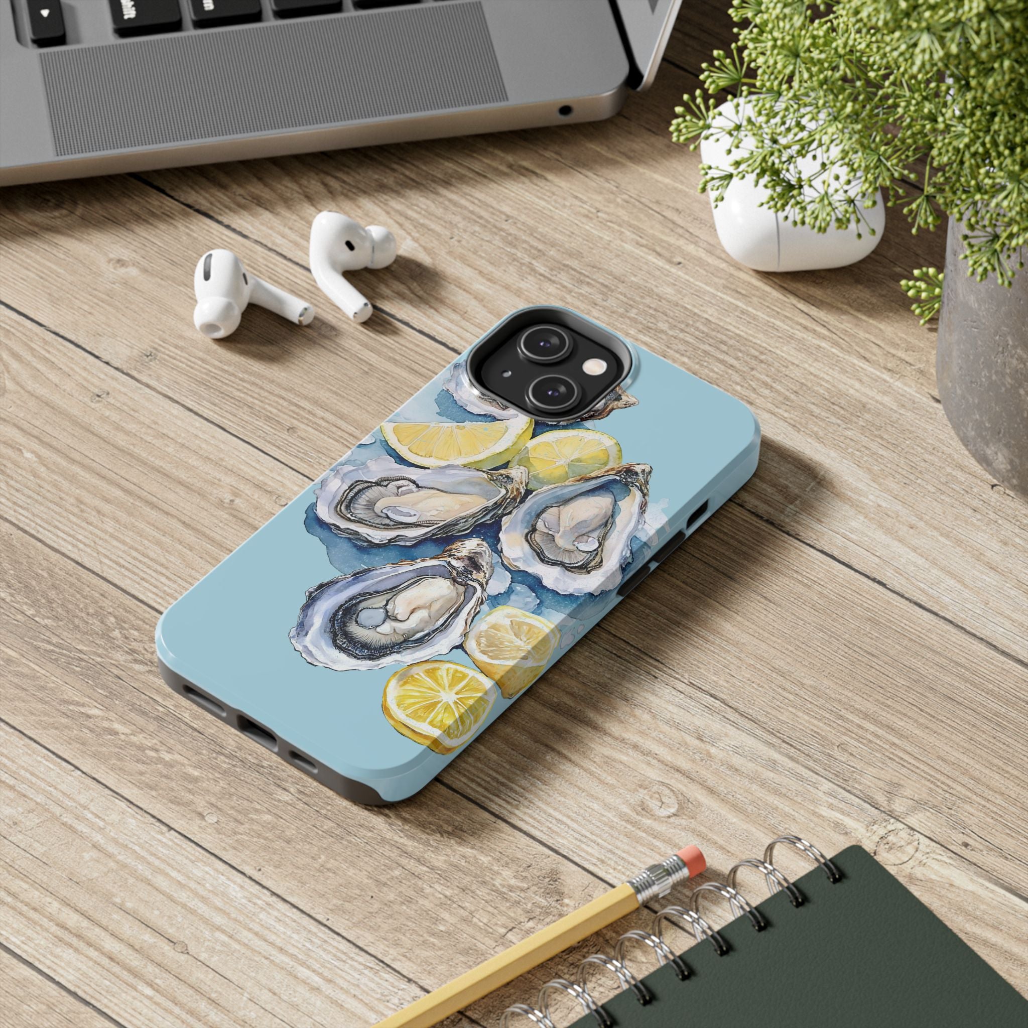 Oysters Phone Case – Nautical Ocean Cover for iPhone & Samsung | Coastal Watercolor Summer Design, Gift for Sea Lovers