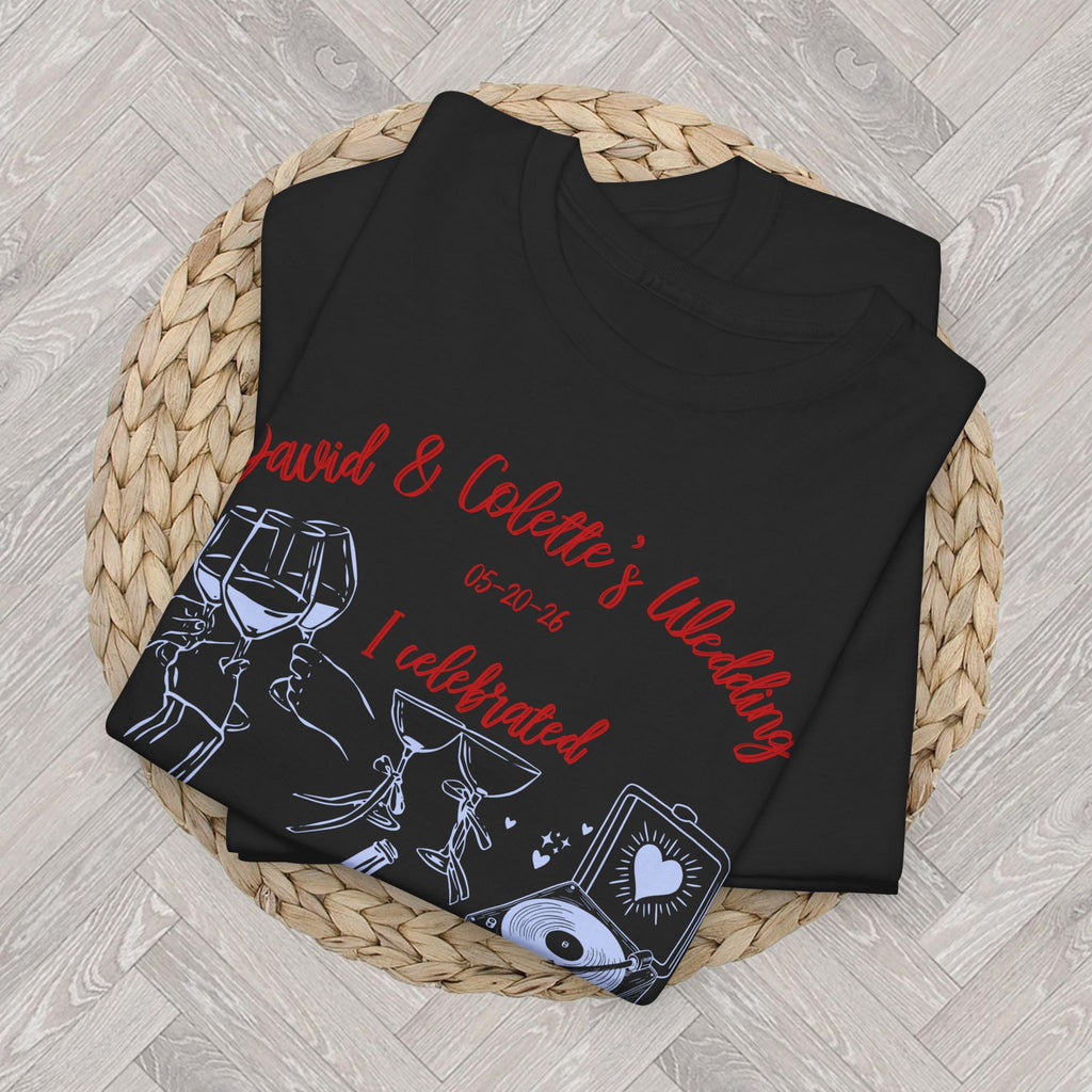 I Celebrated Wedding Shirt | Custom Wedding Party Tee | Fun Wedding Favor Shirt for Bridesmaids & Wedding Guests