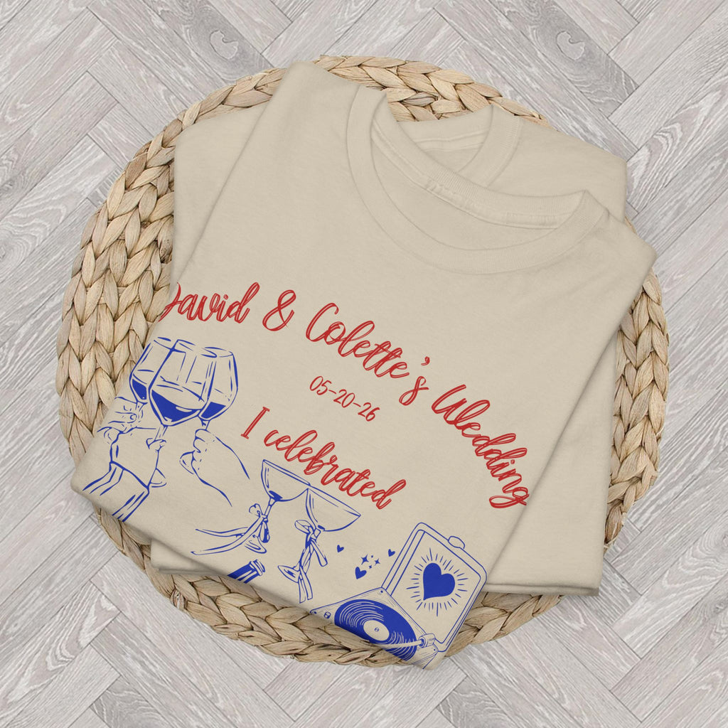 I Celebrated Wedding Shirt | Custom Wedding Party Tee | Fun Wedding Favor Shirt for Bridesmaids & Wedding Guests