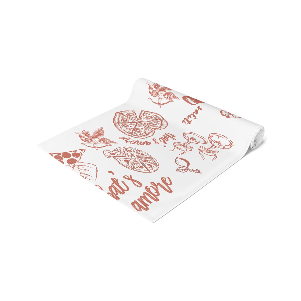 Custom Italian “That’s Amore” Table Runner – Bridal Shower & Wedding Decor, Amalfi Coast Party Linen