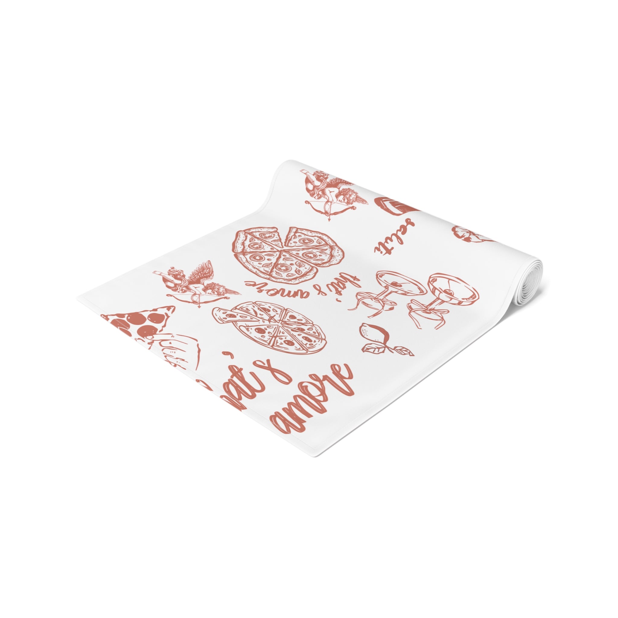 Custom Italian “That’s Amore” Table Runner – Bridal Shower & Wedding Decor, Amalfi Coast Party Linen