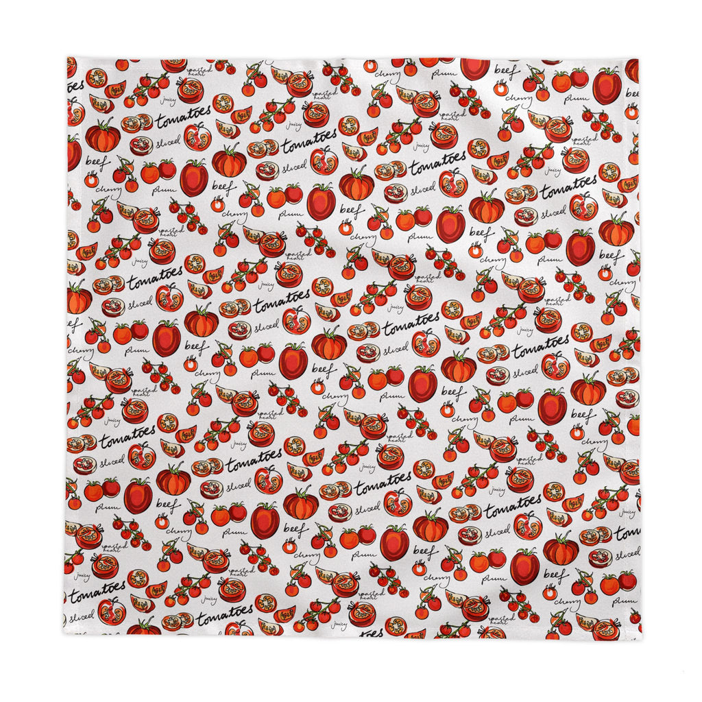 Tomato Girl Tablecloth – Mediterranean Tomato Print Cotton Table Linen for Modern Kitchens & Dining Rooms