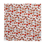 Tomato Girl Tablecloth – Mediterranean Tomato Print Cotton Table Linen for Modern Kitchens & Dining Rooms