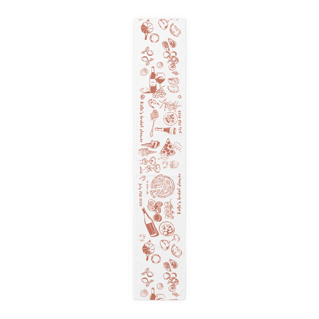 Italian Summer Custom Table Runner – Mediterranean Wedding & Dinner Decor