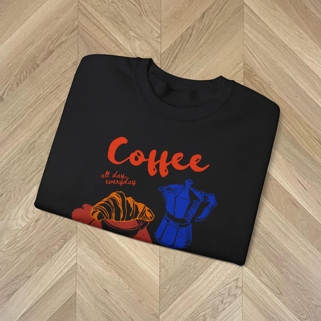 Coffee Club Sweatshirt | Cozy Graphic Pullover | Perfect Gift for Coffee Lovers | Retro Girl Casual Weekend Wear