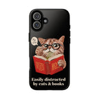 The Bookish Cat Phone Case – Easily Distracted by Cats & Books