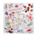 That’s Amore Italian Summer Tablecloth – Hand-Drawn Mediterranean Food Illustration in 100% Cotton Twill