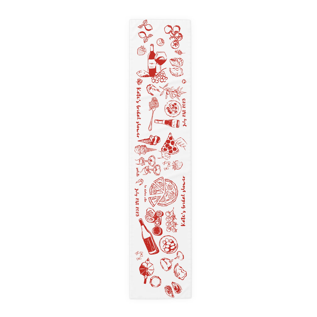 Italian Summer Custom Table Runner – Mediterranean Wedding & Dinner Decor