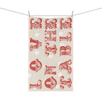 Love On The Table Tea Towel – Vintage Typography Kitchen Linen