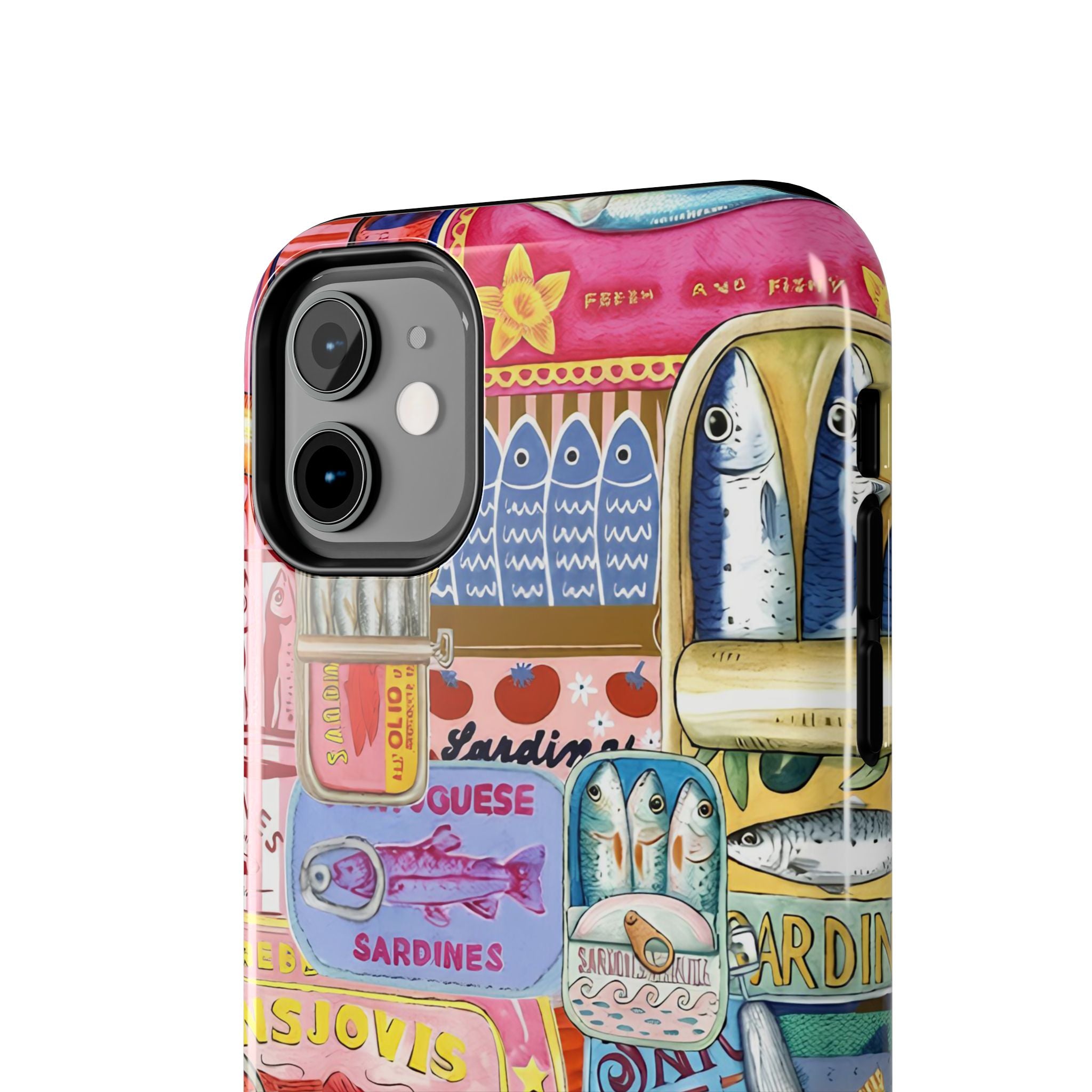 Sardines Fisherman Aesthetic Phone Case – Colorful Mediterranean Cover for iPhone & Samsung | Coastal Summer Sardine Illustration