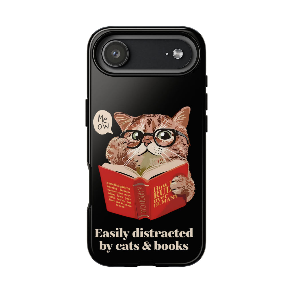 The Bookish Cat Phone Case – Easily Distracted by Cats & Books