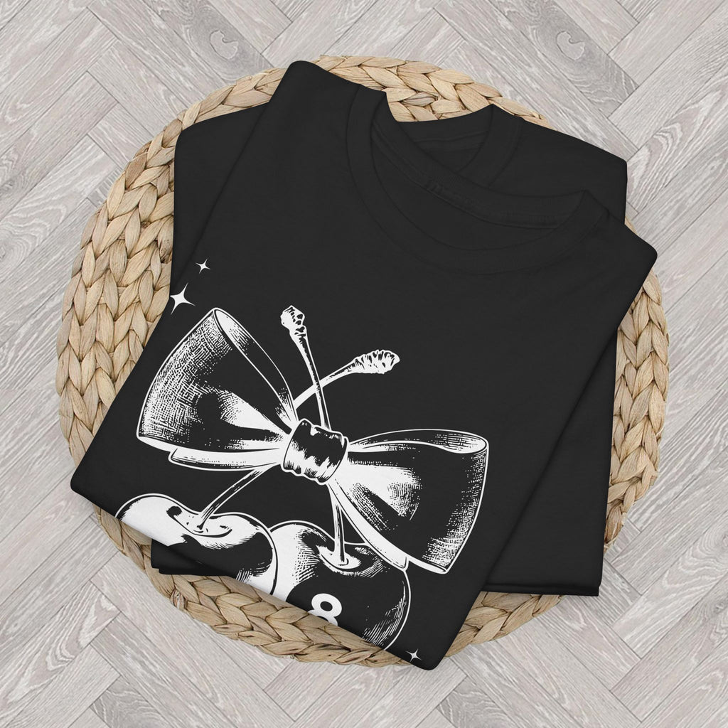 Lucky Cherries Shirt | Vintage 8 Ball Graphic Tee | Trendy Cherry Aesthetic Top for Summer Style