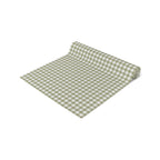 Sage Green Gingham Table Runner – Classic Checkered Farmhouse Table Linen, Cotton Twill or Polyester