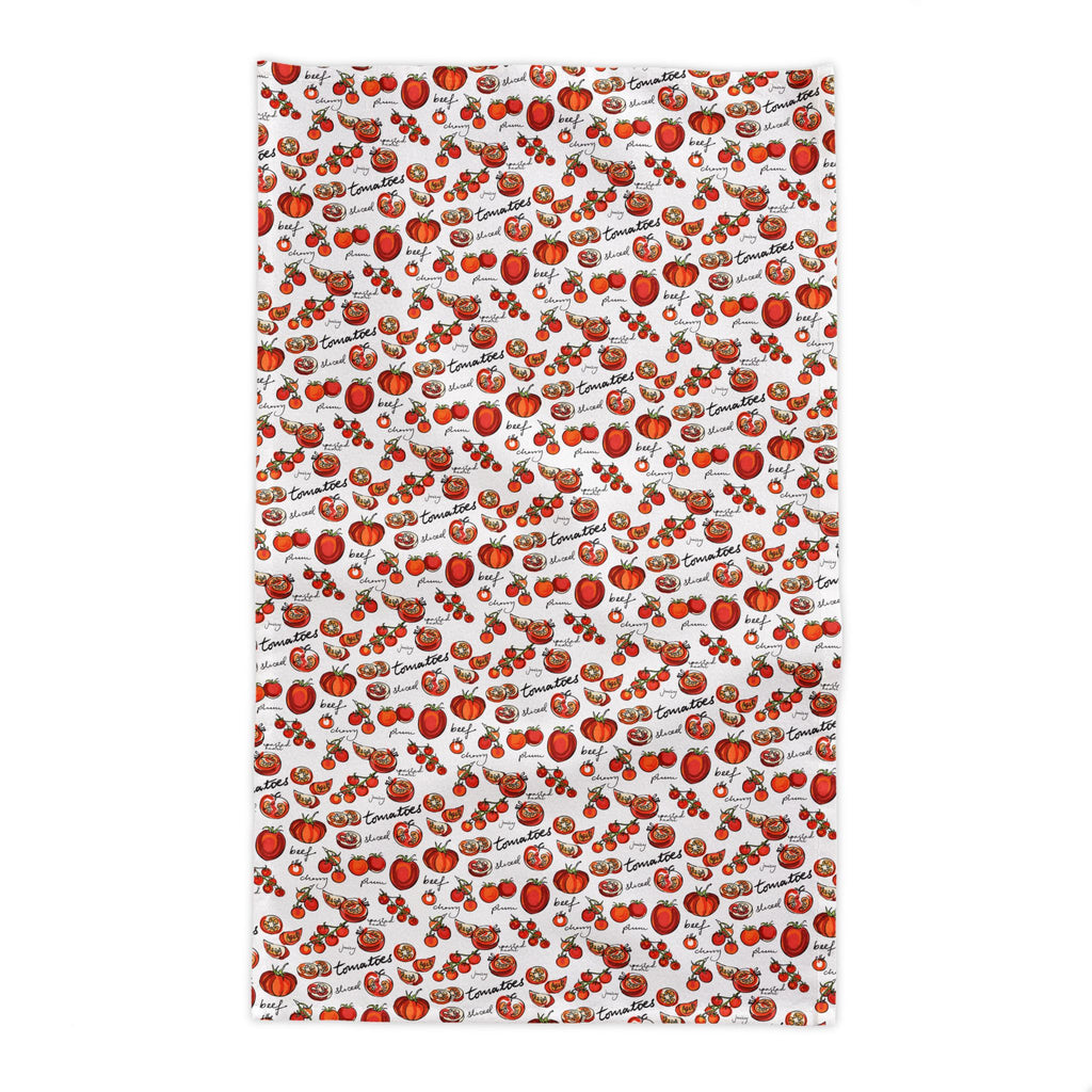 Tomato Girl Tablecloth – Mediterranean Tomato Print Cotton Table Linen for Modern Kitchens & Dining Rooms