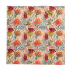Mediterranean Botanical Tablecloth – Colorful Floral 100% Cotton Twill Table Linen