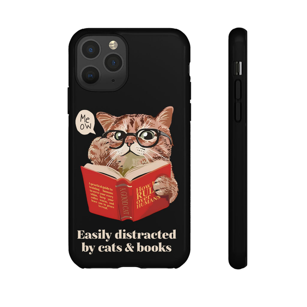 The Bookish Cat Phone Case – Easily Distracted by Cats & Books