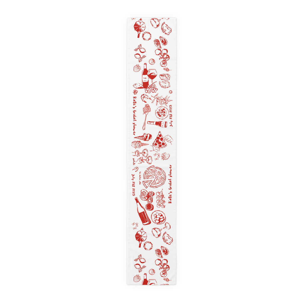 Italian Summer Custom Table Runner – Mediterranean Wedding & Dinner Decor