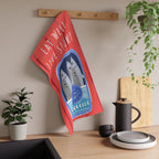 Eat Well, Live Slowly Tea Towel – Italian Market Cotton Kitchen Towel | Fisherman's Aesthetic Sardines Decor, Mediterranean Foodie Gift