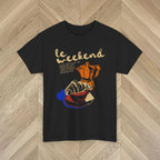Le Weekend Shirt | Coffee Tee | Croissant Graphic Tee | Vintage Aesthetic | Retro French T-Shirt for Women