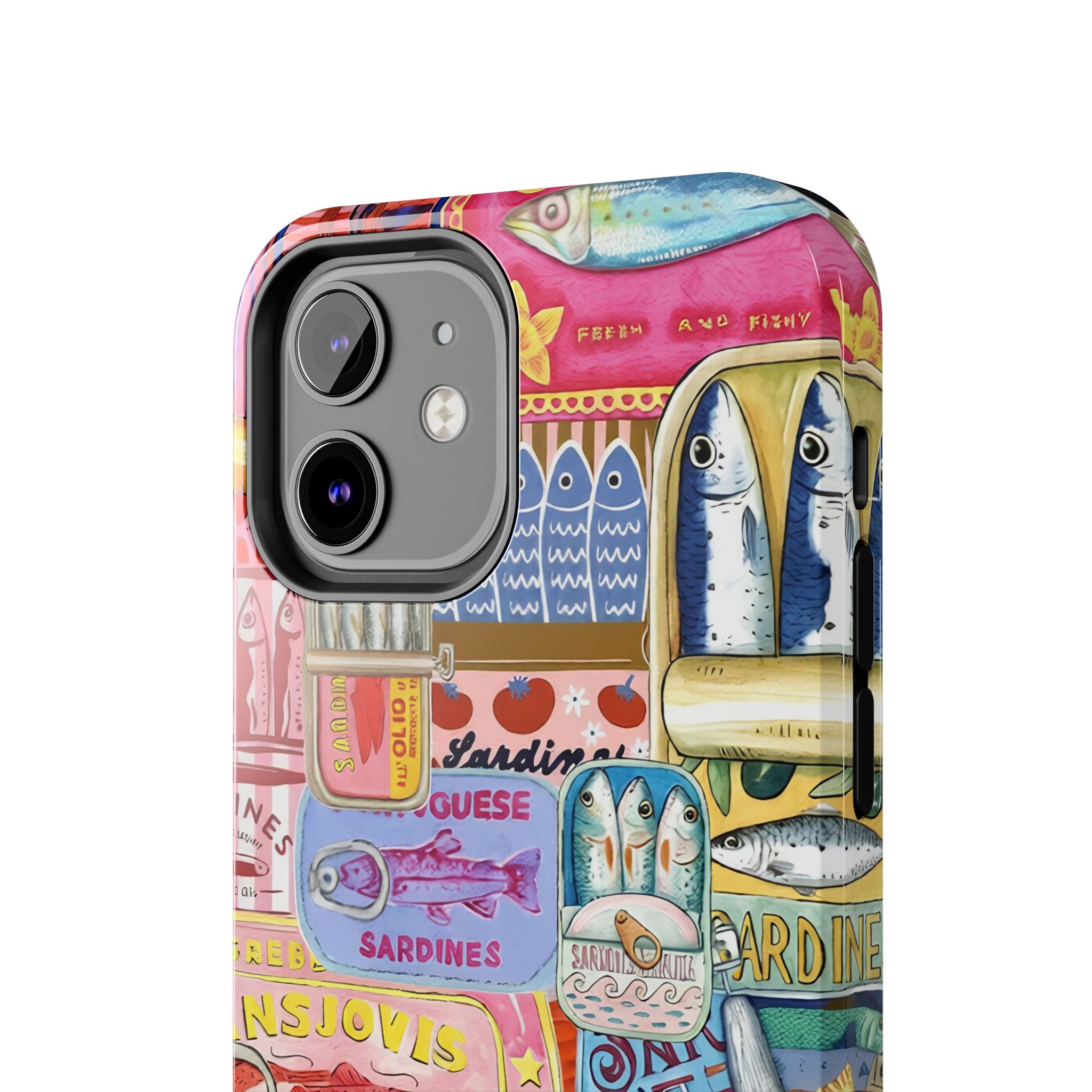 Sardines Fisherman Aesthetic Phone Case – Colorful Mediterranean Cover for iPhone & Samsung | Coastal Summer Sardine Illustration